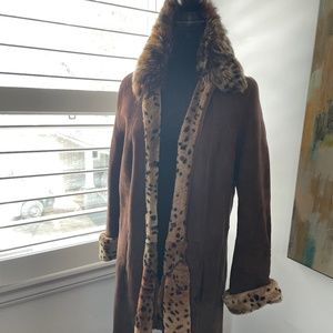 Marks & Spencer’s faux suede/fur coat
